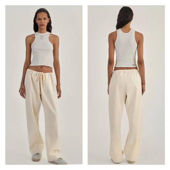Orseund Iris Pants - ORSEUND IRIS Lazy Lover Pants Womens Mens XS/S Natural Cream Drawstring Cotton